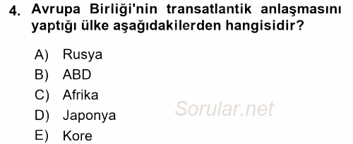 Ekonominin Güncel Sorunları 2015 - 2016 Ara Sınavı 4.Soru