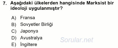 Ekonominin Güncel Sorunları 2015 - 2016 Ara Sınavı 7.Soru