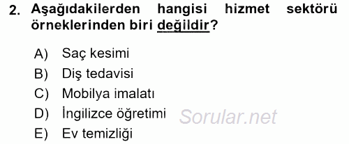 Müşteri İlişkileri Yönetimi 2015 - 2016 Dönem Sonu Sınavı 2.Soru