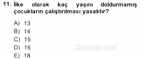 Perakende Yönetimi 2014 - 2015 Dönem Sonu Sınavı 11.Soru