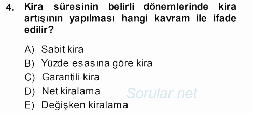 Perakende Yönetimi 2014 - 2015 Dönem Sonu Sınavı 4.Soru