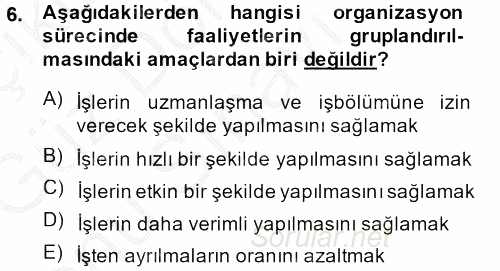 Perakende Yönetimi 2014 - 2015 Dönem Sonu Sınavı 6.Soru