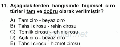 Bankacılık Hizmet Ürünleri 2012 - 2013 Ara Sınavı 11.Soru