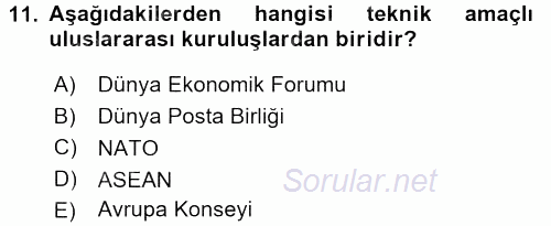 Kamu Özel Kesim Yapısı Ve İlişkileri 2016 - 2017 Dönem Sonu Sınavı 11.Soru