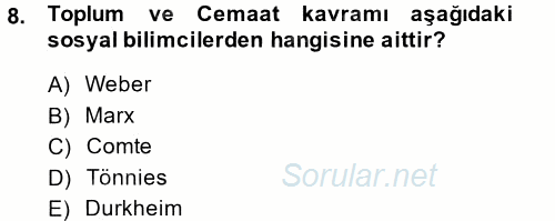 Ekonominin Güncel Sorunları 2014 - 2015 Tek Ders Sınavı 8.Soru