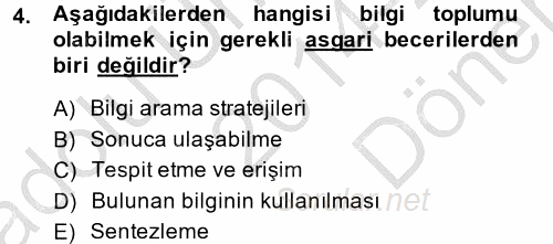 Uluslararası İletişim 2014 - 2015 Dönem Sonu Sınavı 4.Soru