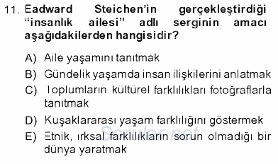 Fotoğraf Tarihi 2013 - 2014 Dönem Sonu Sınavı 11.Soru