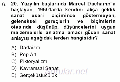 Fotoğraf Tarihi 2013 - 2014 Dönem Sonu Sınavı 6.Soru