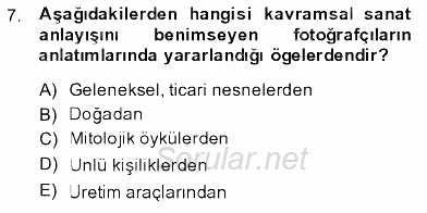 Fotoğraf Tarihi 2013 - 2014 Dönem Sonu Sınavı 7.Soru