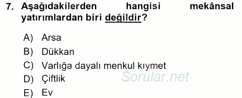 Örgüt Kuramı 2015 - 2016 Dönem Sonu Sınavı 7.Soru