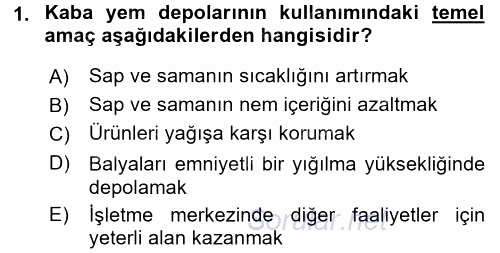 Tarımsal Yapılar ve Sulama 2015 - 2016 Dönem Sonu Sınavı 1.Soru