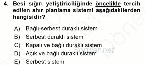Tarımsal Yapılar ve Sulama 2015 - 2016 Dönem Sonu Sınavı 4.Soru