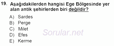 Turizm Coğrafyası 2013 - 2014 Tek Ders Sınavı 19.Soru