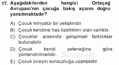 Görüşme Teknikleri 2013 - 2014 Dönem Sonu Sınavı 17.Soru