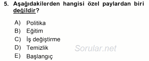 Verimlilik Yönetimi 2015 - 2016 Dönem Sonu Sınavı 5.Soru