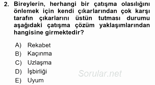 Sosyal Psikoloji 2 2015 - 2016 Ara Sınavı 2.Soru