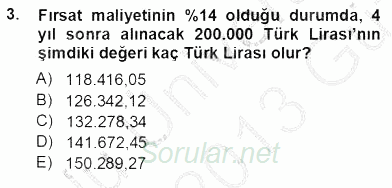 Spor Finansmanı 2012 - 2013 Ara Sınavı 3.Soru