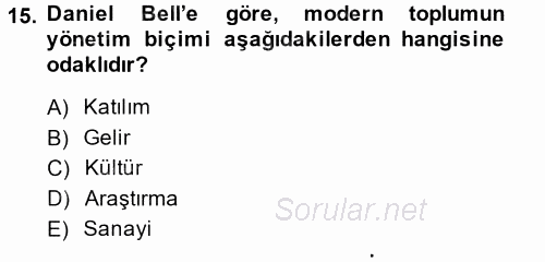 Etkili İletişim Teknikleri 2014 - 2015 Ara Sınavı 15.Soru