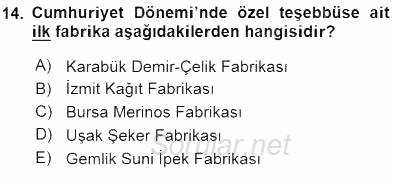 Kültürel Miras Yönetimi 2015 - 2016 Dönem Sonu Sınavı 14.Soru