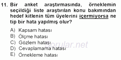 Marka İletişiminde Analiz ve Araştırma 1 2012 - 2013 Dönem Sonu Sınavı 11.Soru