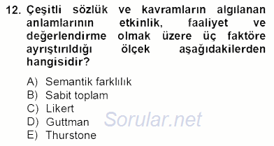 Marka İletişiminde Analiz ve Araştırma 1 2012 - 2013 Dönem Sonu Sınavı 12.Soru