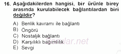 Marka İletişiminde Analiz ve Araştırma 1 2012 - 2013 Dönem Sonu Sınavı 16.Soru
