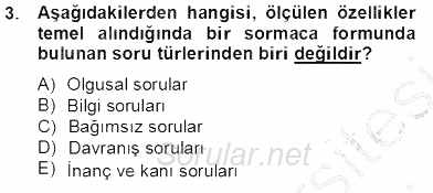 Marka İletişiminde Analiz ve Araştırma 1 2012 - 2013 Dönem Sonu Sınavı 3.Soru