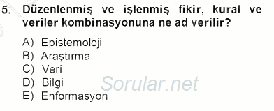 Marka İletişiminde Analiz ve Araştırma 1 2012 - 2013 Dönem Sonu Sınavı 5.Soru
