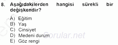 Marka İletişiminde Analiz ve Araştırma 1 2012 - 2013 Dönem Sonu Sınavı 8.Soru