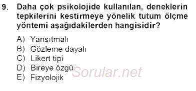 Marka İletişiminde Analiz ve Araştırma 1 2012 - 2013 Dönem Sonu Sınavı 9.Soru