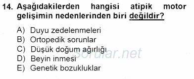 Özel Eğitim 2014 - 2015 Dönem Sonu Sınavı 14.Soru
