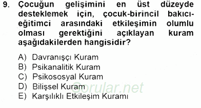 Özel Eğitim 2014 - 2015 Dönem Sonu Sınavı 9.Soru