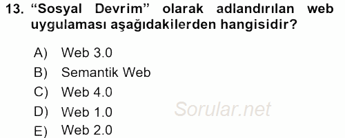 Kriz İletişimi Ve Yönetimi 2015 - 2016 Dönem Sonu Sınavı 13.Soru
