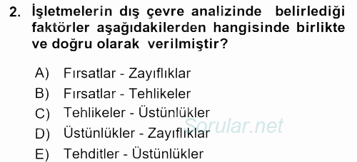 Kriz İletişimi Ve Yönetimi 2015 - 2016 Dönem Sonu Sınavı 2.Soru