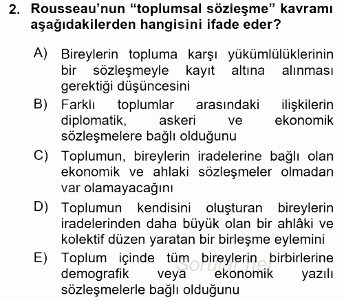 Sosyolojide Araştırma Yöntem ve Teknikleri 2016 - 2017 Ara Sınavı 2.Soru