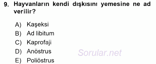 Temel Klinik Bilgisi 2016 - 2017 3 Ders Sınavı 9.Soru