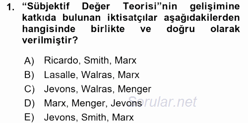 Gelir Dağılımı ve Yoksulluk 2016 - 2017 Dönem Sonu Sınavı 1.Soru