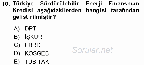 Girişim Finansmanı 2017 - 2018 3 Ders Sınavı 10.Soru
