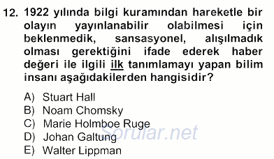 Haber Toplama Teknikleri 2012 - 2013 Ara Sınavı 12.Soru