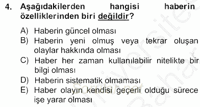 Haber Toplama Teknikleri 2012 - 2013 Ara Sınavı 4.Soru
