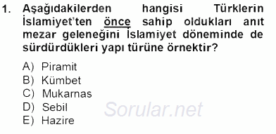 Mimarlik Tarihi 2013 - 2014 Tek Ders Sınavı 1.Soru