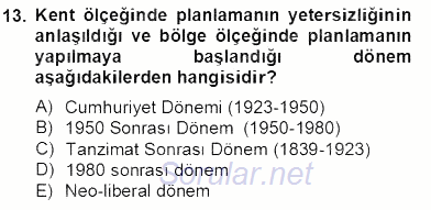 Mimarlik Tarihi 2013 - 2014 Tek Ders Sınavı 13.Soru