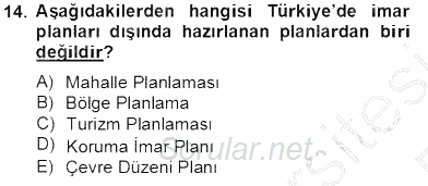 Mimarlik Tarihi 2013 - 2014 Tek Ders Sınavı 14.Soru