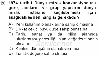 Mimarlik Tarihi 2013 - 2014 Tek Ders Sınavı 20.Soru