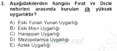 Mimarlik Tarihi 2013 - 2014 Tek Ders Sınavı 3.Soru