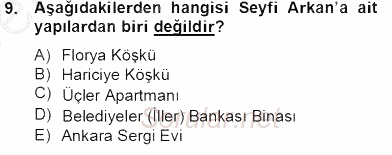 Mimarlik Tarihi 2013 - 2014 Tek Ders Sınavı 9.Soru