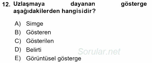 Küreselleşme ve Kültürlerarası İletişim 2015 - 2016 Tek Ders Sınavı 12.Soru