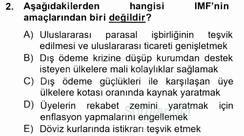 Ekonominin Güncel Sorunları 2012 - 2013 Dönem Sonu Sınavı 2.Soru