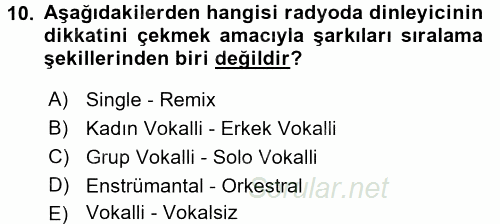 İletişim Ortamları Tasarımı 2017 - 2018 3 Ders Sınavı 10.Soru