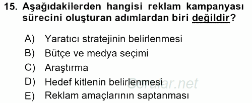 İletişim Ortamları Tasarımı 2017 - 2018 3 Ders Sınavı 15.Soru